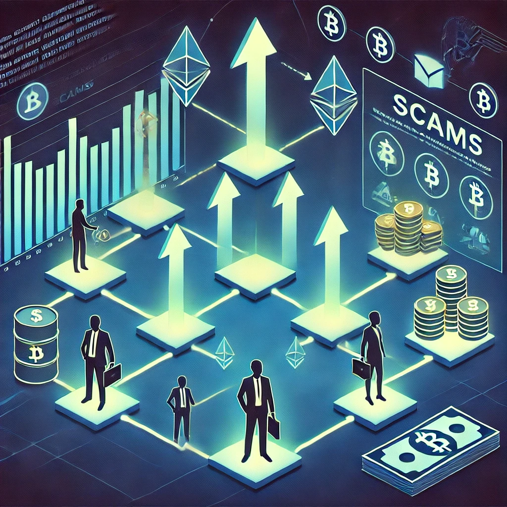 Ponzi System in Crypto - Infographic Explanation